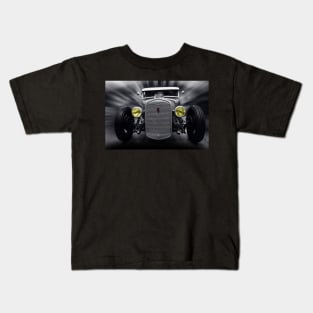 hot rod v8, black and white Kids T-Shirt